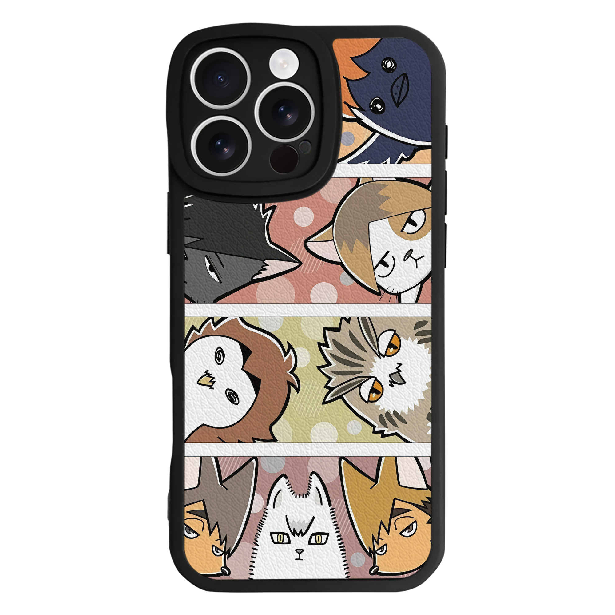 （画像用） ハイキュー!! Haikyu!! 【iPhone 16シリーズ対応】シリコンスマホケース（レザー調） 材質：シリコン
